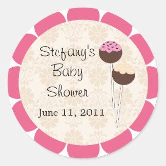 Stickers baby shower Gâteau Pops
