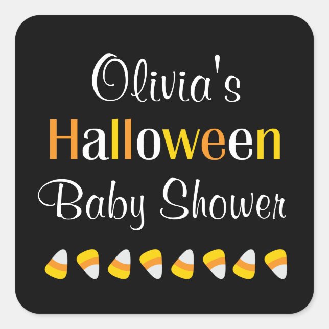 Stickers Baby shower Halloween Corn à bonbons mign (Devant)