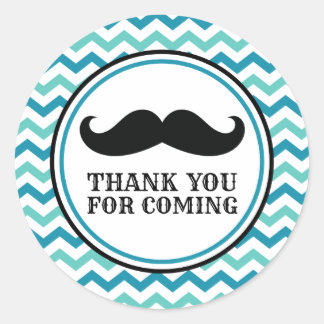Stickers Baby shower Little Man Mustache