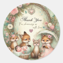 Stickers baby shower Merci