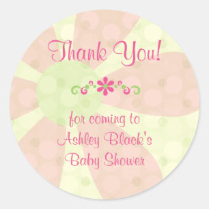 Stickers baby shower Merci Favor
