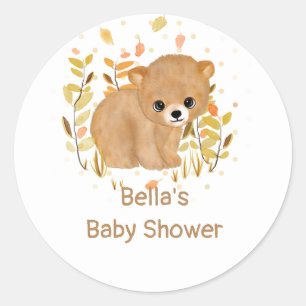 Stickers Baby shower Ours Woodland