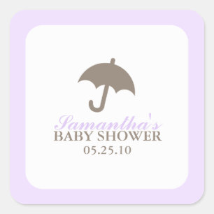 Stickers Baby shower parapluie