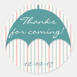Stickers baby shower "Parapluie" 1 1/2" ou 3"