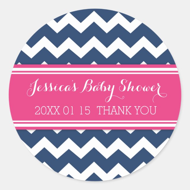 Stickers Baby shower préféré bleu rose rose (Devant)