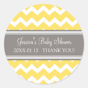 Stickers Baby shower préféré gris jaune