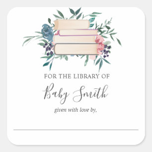 Stickers Baby shower rose et bleu