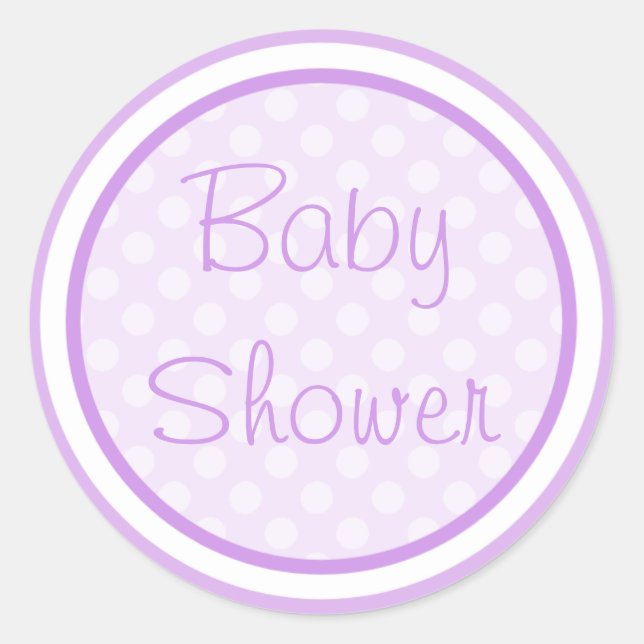Stickers Baby shower violet (Devant)