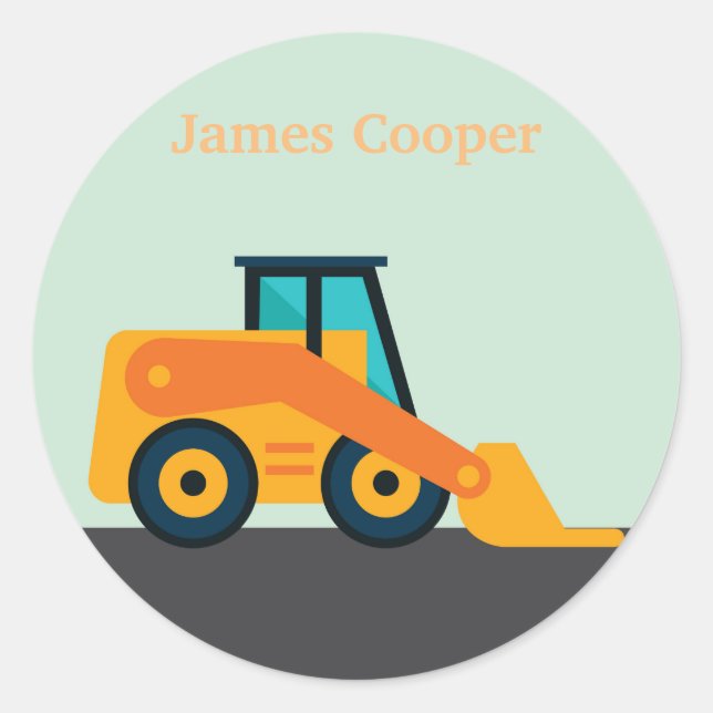 Stickers Backhoe personnalisés (Devant)