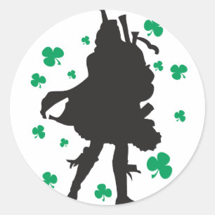 Stickers Bagpiper irlandais