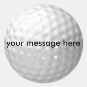 stickers balle de golf - ajoutez votre message