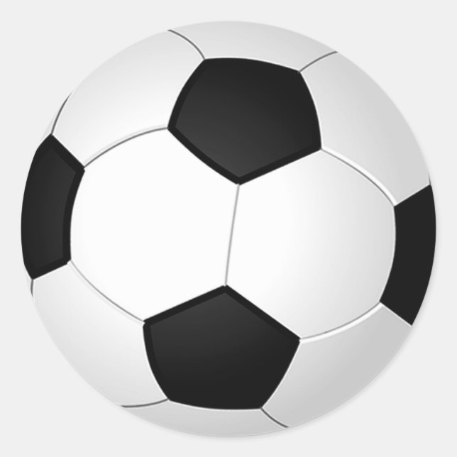 Stickers balle de soccer blanc, écriture mains ou  (Devant)