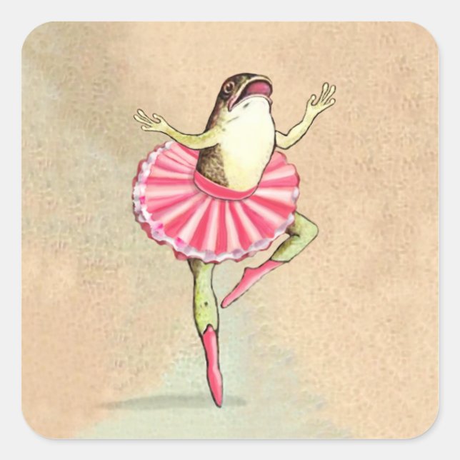 Stickers Ballerina Frog Joyeux Danser (Devant)