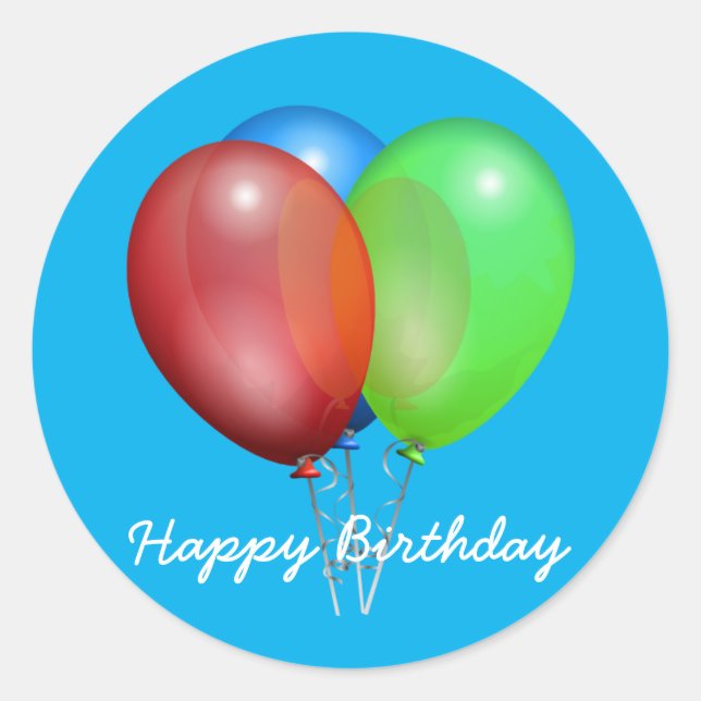 Stickers Balloon d'anniversaire (Devant)