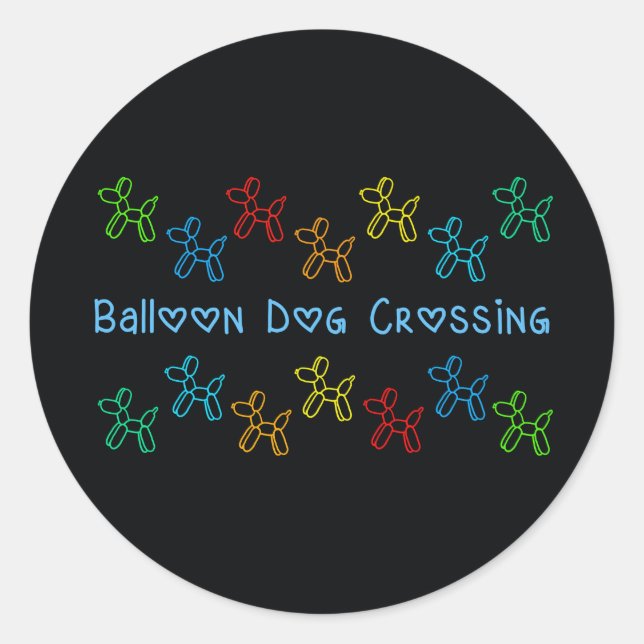 Stickers Balloon Dog Crossing (Devant)