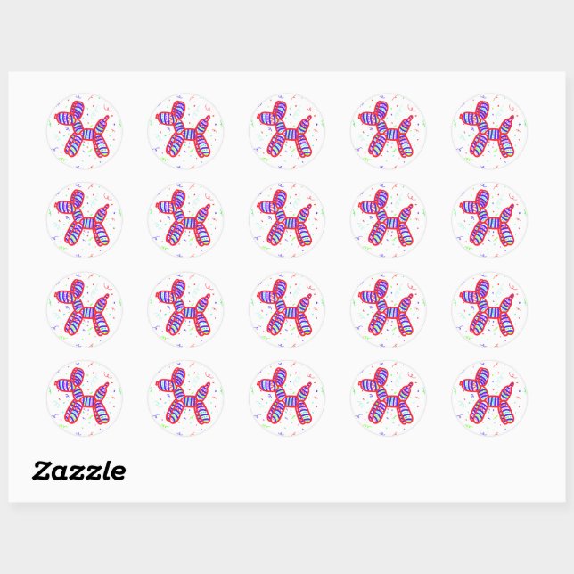 Stickers Balloon Dogs Party (Feuille)