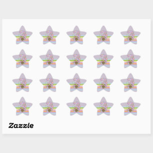 Stickers Balloon Mouse violet 3e Anniversaire Star