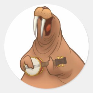 Stickers Banjo-Strummin' Walrus