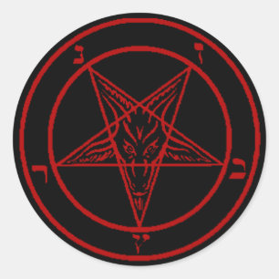 Stickers Baphomet Rouge