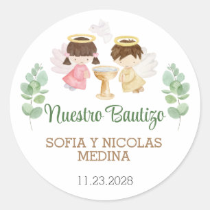 Stickers Baptême Girl Boy Bautizo Espagnol Español