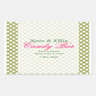 Stickers Barre de bonbons vert et blanc
