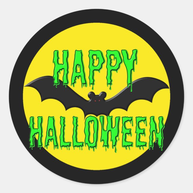Stickers - "Batty" Happy Halloween (Vorderseite)