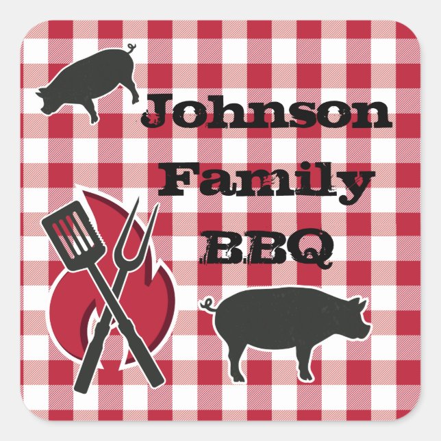 Stickers BBQ Jardin personnalisé (Devant)