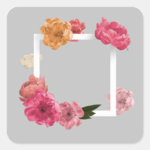 Stickers Beauté rose Élégant autocollant floral
