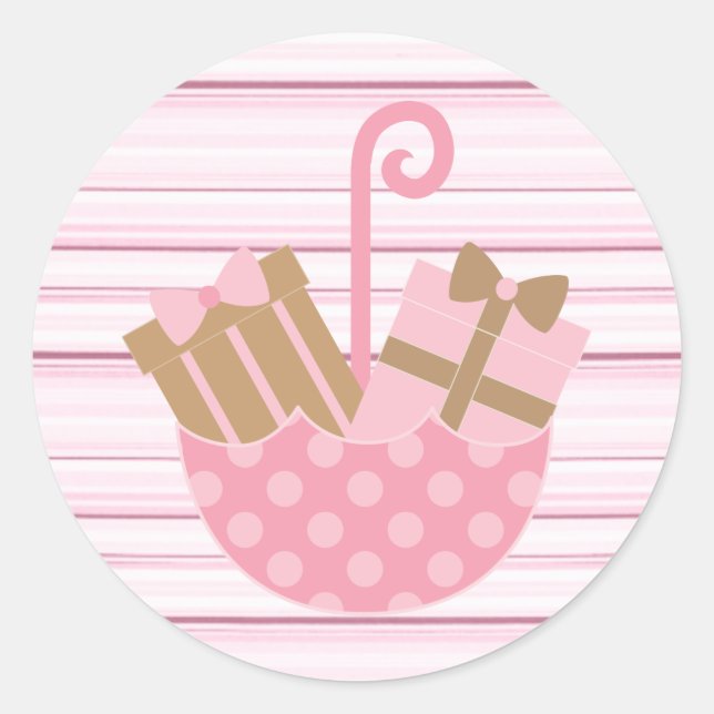 Stickers Bébé ou Fête des mariées rose (Devant)