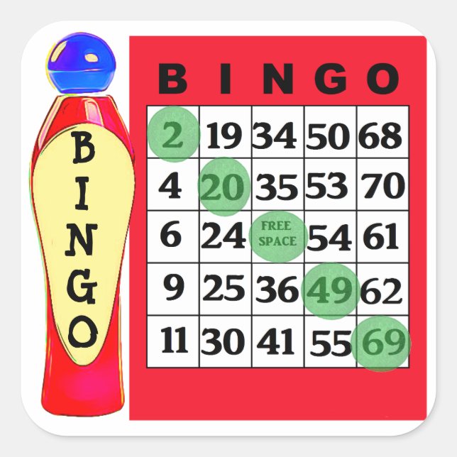 Stickers BINGO et Dauber rouges (Devant)