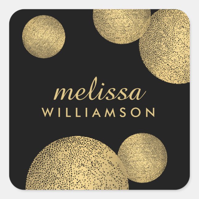 Stickers Black and Gold Glamor et Beauty II (Devant)