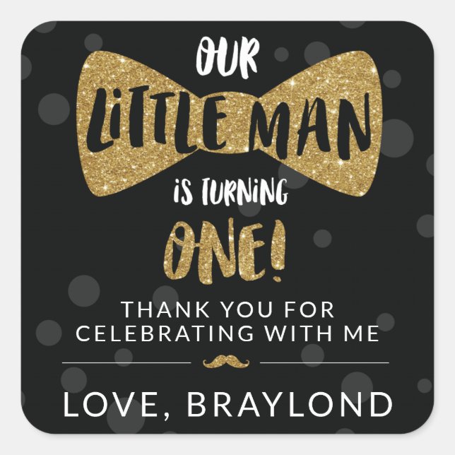 Stickers Black and Gold pour le premier anniversai (Devant)