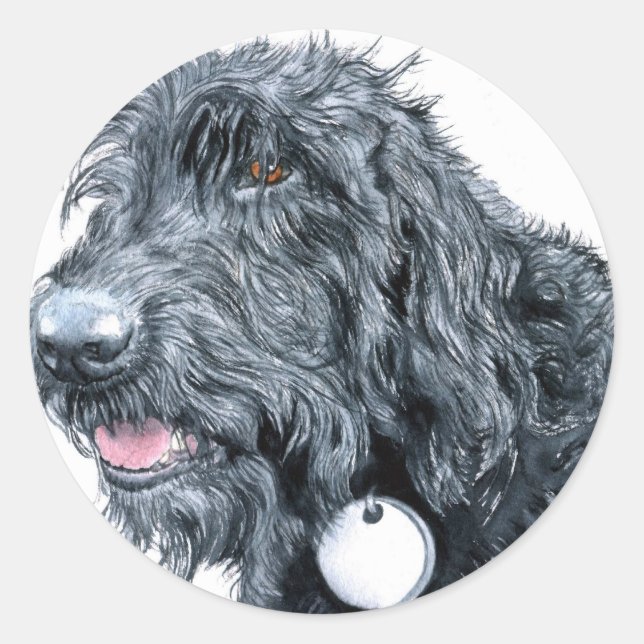 Stickers Black Labradoodle (Devant)