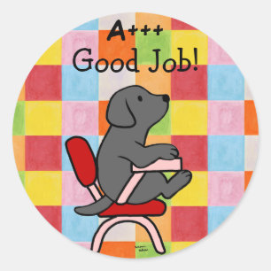 Stickers Black Labrador Student 1 Reward