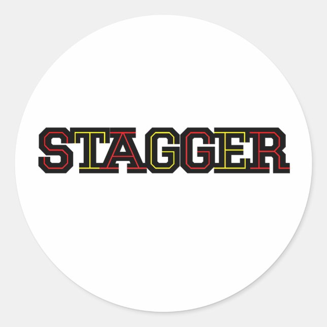 Stickers blancs stagger (Devant)