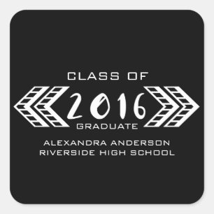 Stickers Blancs Tribal Aztec Graduation