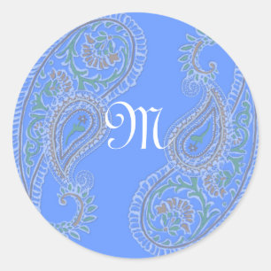 Stickers bleu Paisley