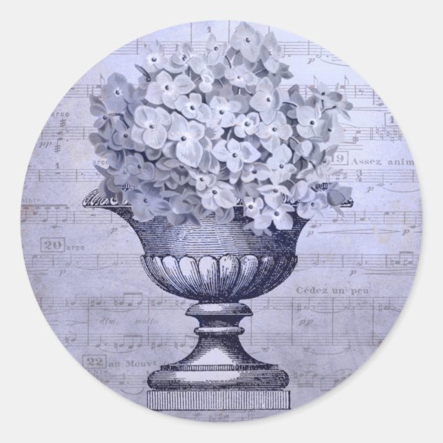 Stickers Blue Hydrangeas (Devant)
