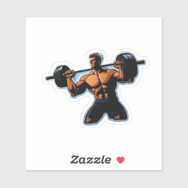 Stickers Bodybuilding pour les amateurs de gym (Feuille)