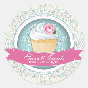 Stickers Boîte à Cupcake chic et élégant