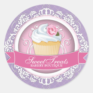 Stickers boîte à gâteau mignonne et jouant