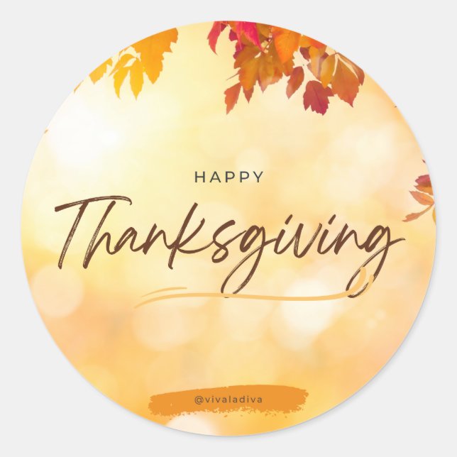 Stickers bon thanksgiving (Devant)