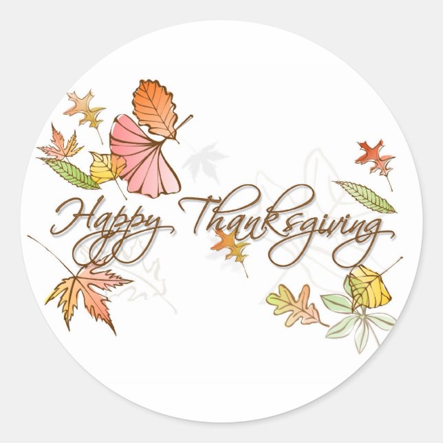 Stickers - Bon thanksgiving Feuilles d'automne (Devant)