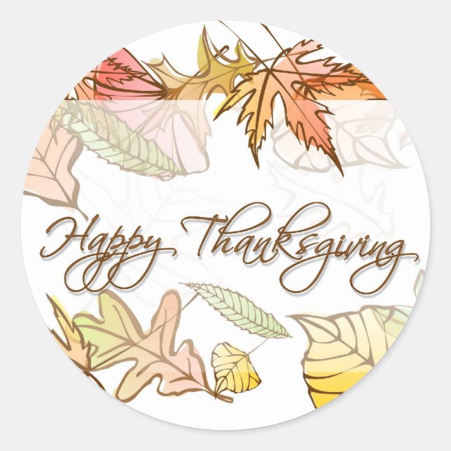 Stickers - Bon thanksgiving Feuilles d'automne 2 (Devant)