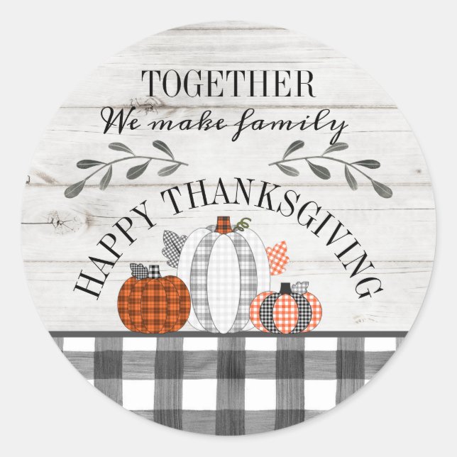 Stickers Bon thanksgiving personnalisés (Devant)