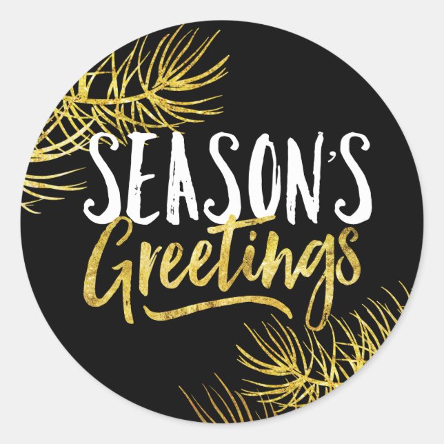 Stickers Bonnes Fêtes Parties scintillant or (Devant)