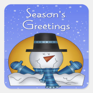 Stickers Bonnes Fêtes Snowman