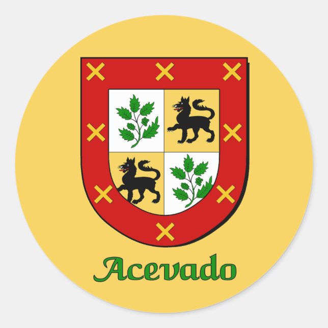 Stickers Bouclier de la famille Acevado (Devant)