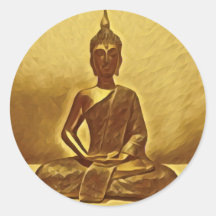 stickers Bouddha d'or