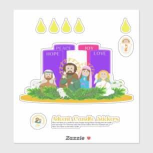 Stickers bougie moyen à l'Avent